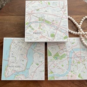 Ikea set of 3 map wall decor